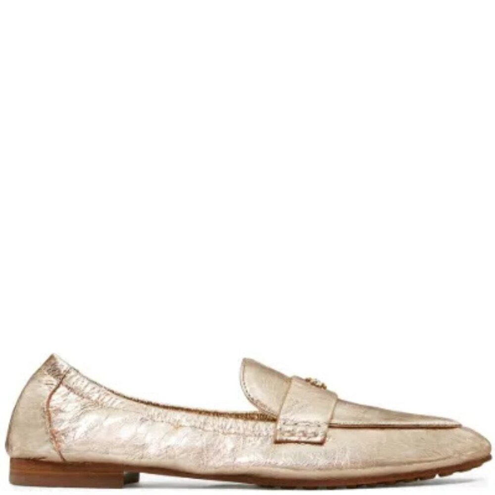 Tory Burch Ballet Loafer Metallic Gold Size 9 Never Worn